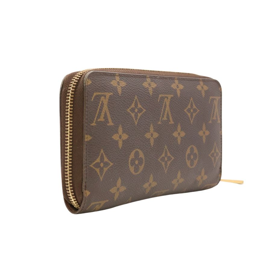 LOUIS VUITTON LV 路易威登 Zippy 拉鍊長夾 棕色 原花帆布 M60017-1