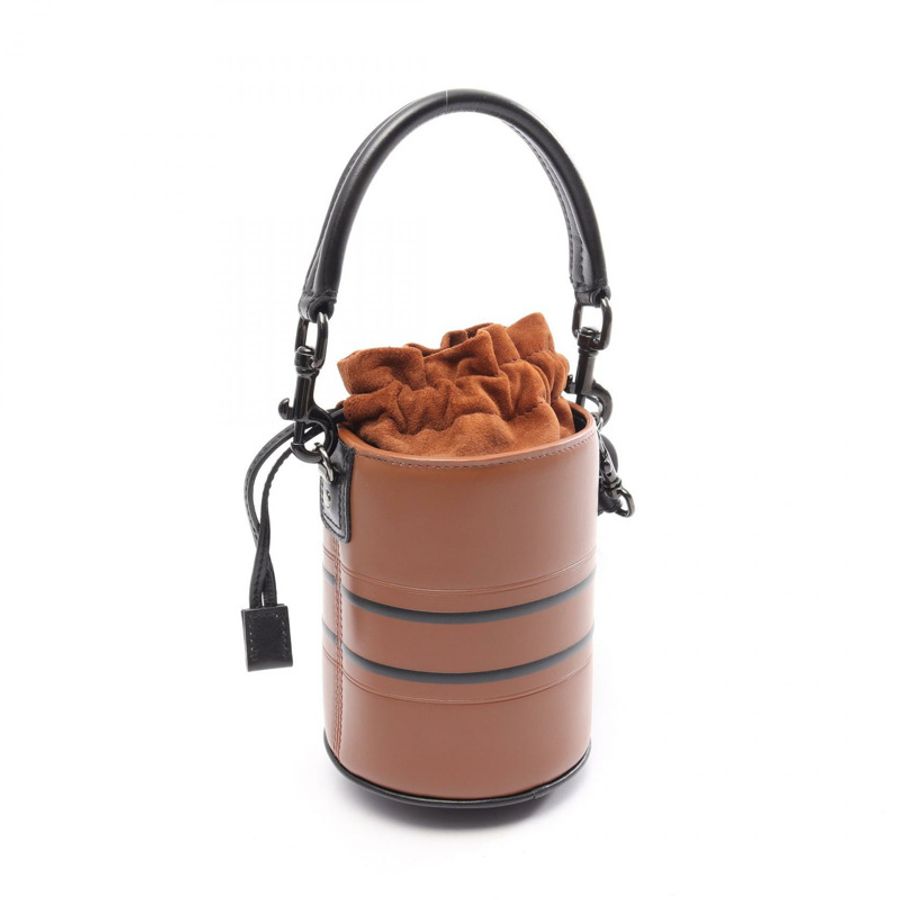 Christian Dior Vibe Microbucket 肩挎斜背包,棕色/黑色皮革-1