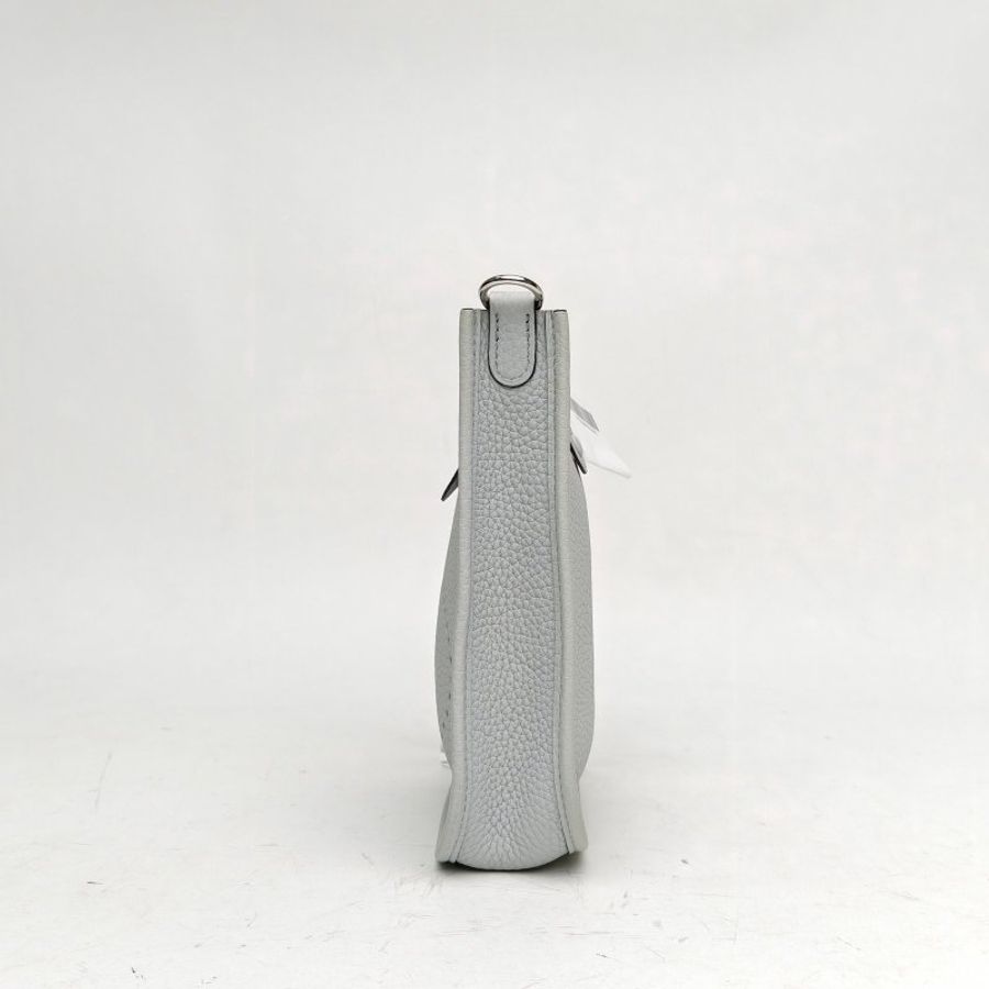 HERMES EvelyneMini16珍珠灰TC皮B刻銀扣肩背包-3