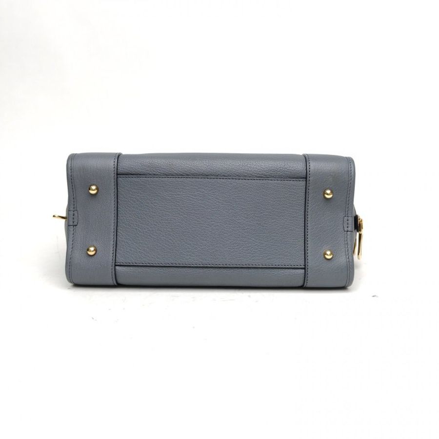 LOEWE Amazona29Bag灰色牛皮革金扣肩背包-4