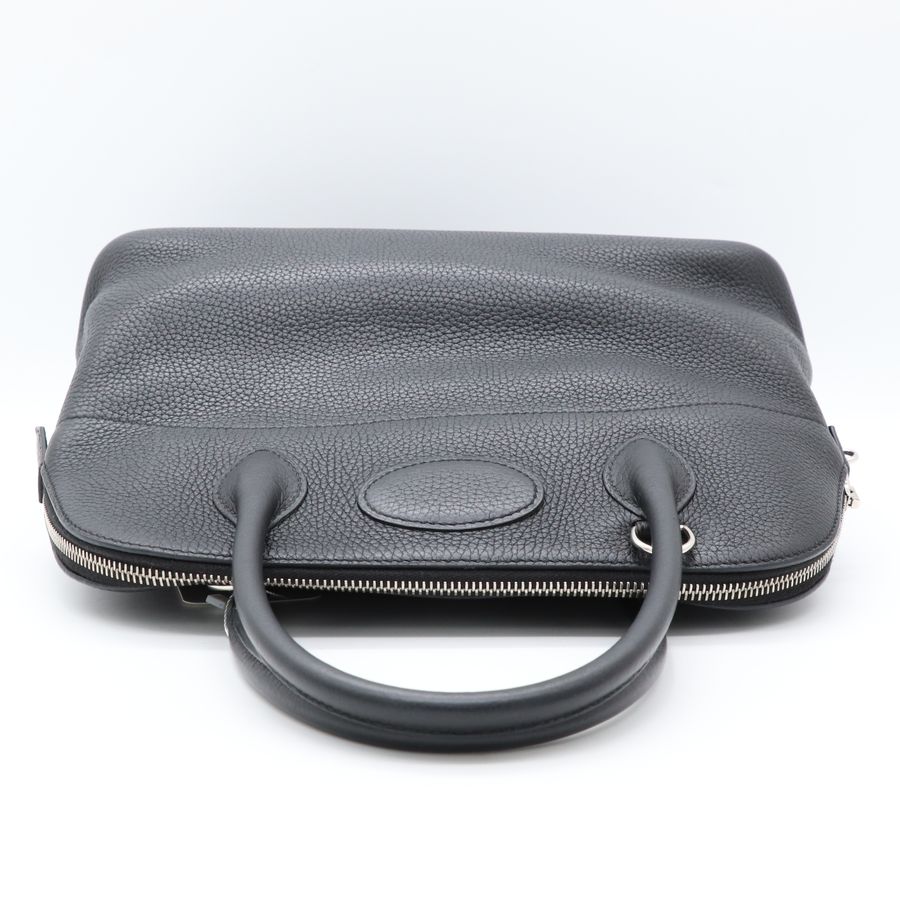 Hermès 愛馬仕 Bolide 31 保齡球 Clemence 牛皮 Noir 黑色 銀釦 手提包 斜挎包 D刻-5