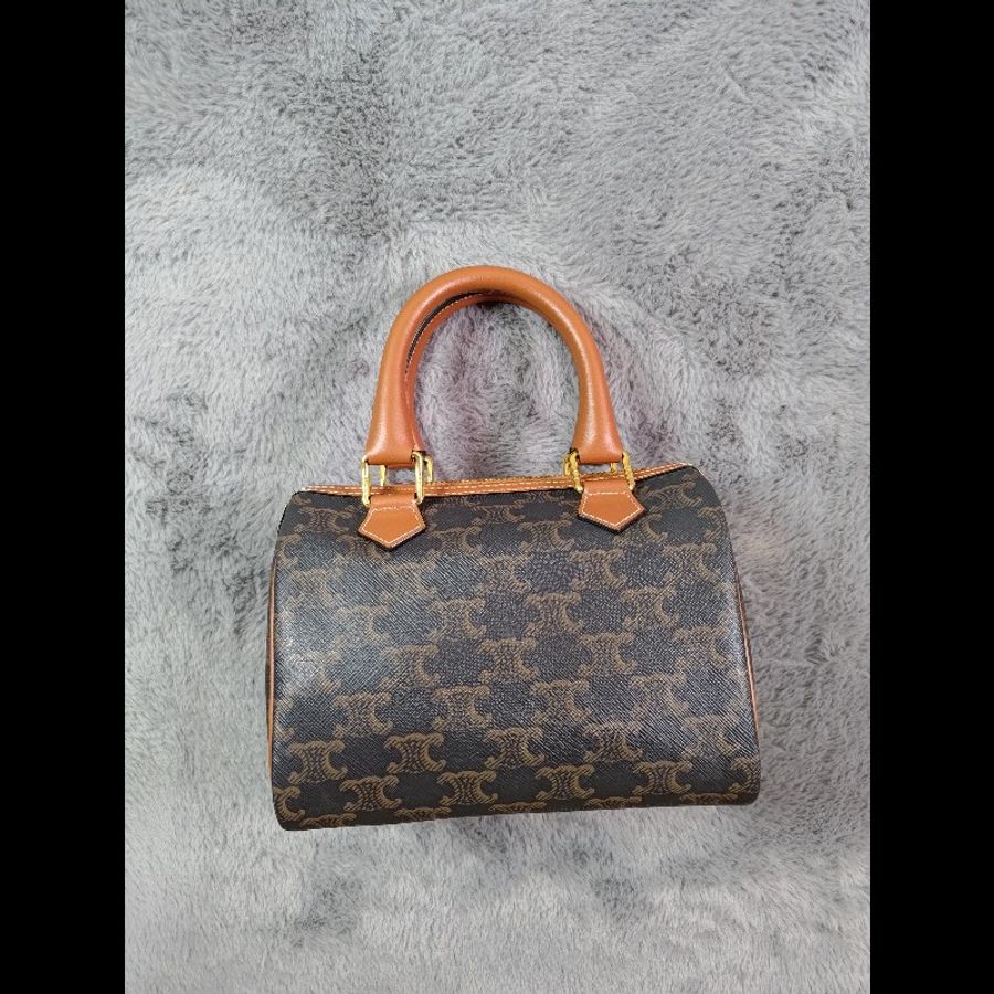 CELINE 小號 CUIR TRIOMPHE 波士頓包 老花-5