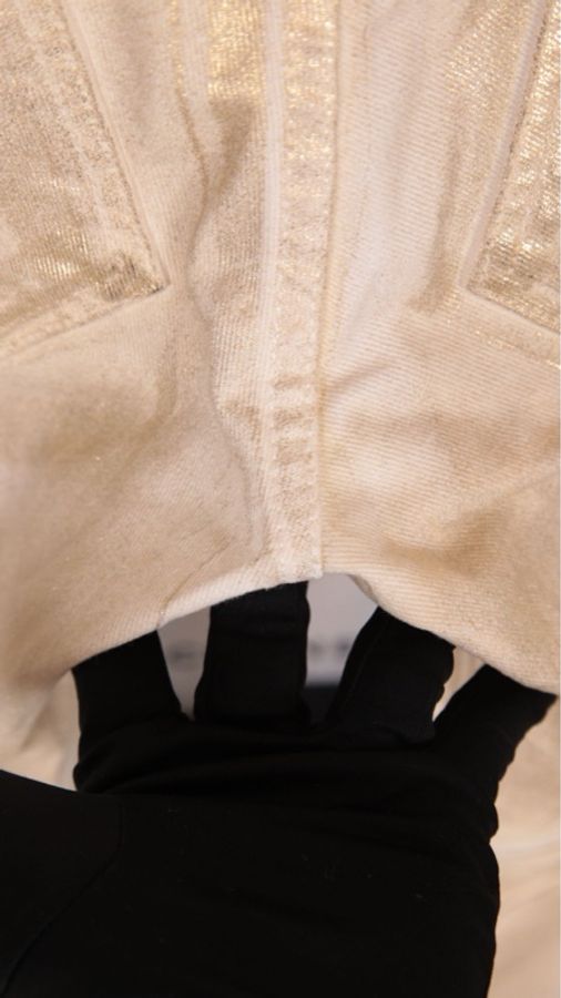 Alexander McQueen 米色烫金紧身裤长裤-33