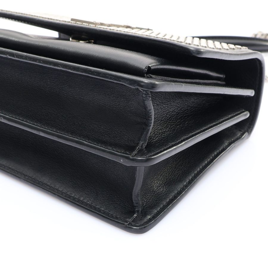 SAINT LAURENT YSL 聖羅蘭 Sunset Crossbody 鏈帶 肩背包 黑色 牛皮 鉚釘 470427-9