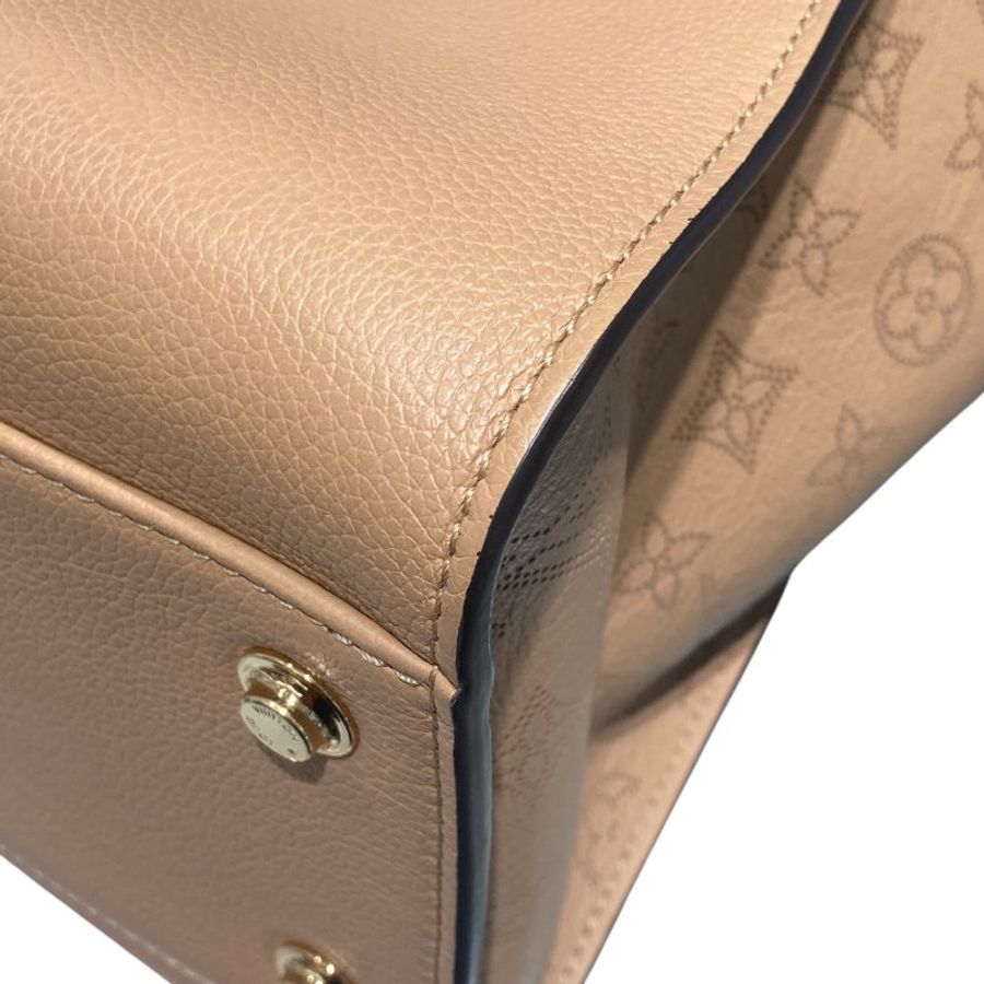 LOUIS VUITTON 路易威登 ON MY SIDE GM 奶茶色 皮革 金釦-7