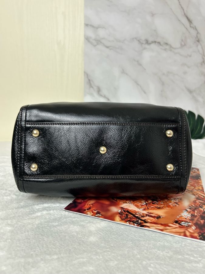 Gucci Soho 漆皮手提斜背-10