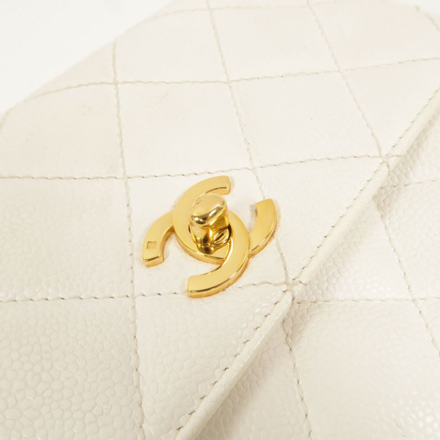 CHANEL 牛皮皮革Vintage Hand Bag手挽袋-8