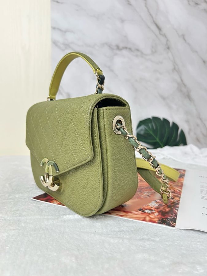 Chanel Paris-Cuba 荔枝紋皮革手提包間背包-8