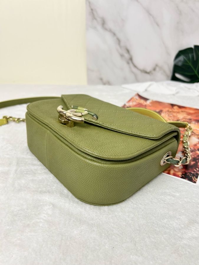 Chanel Paris-Cuba 荔枝紋皮革手提包間背包-10