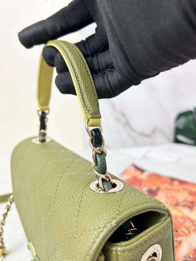 Chanel Paris-Cuba 荔枝紋皮革手提包間背包-20