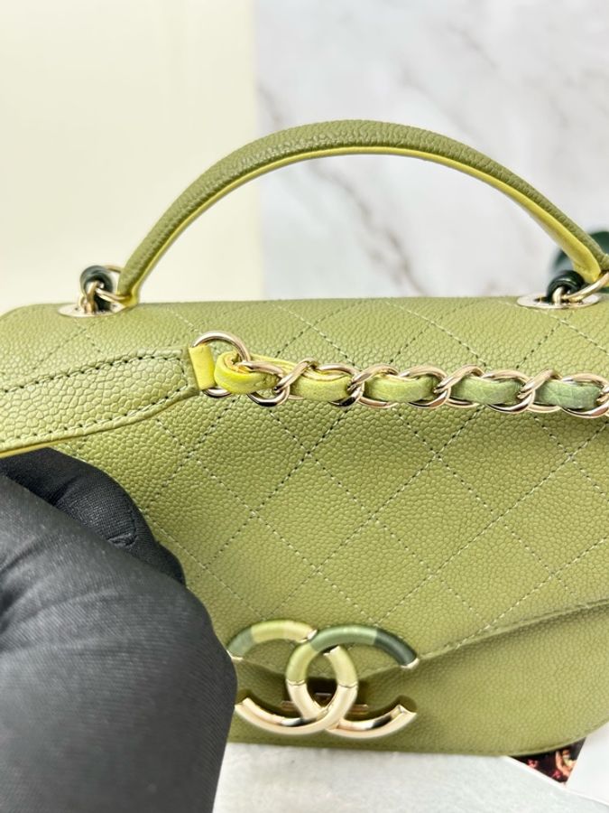 Chanel Paris-Cuba 荔枝紋皮革手提包間背包-23