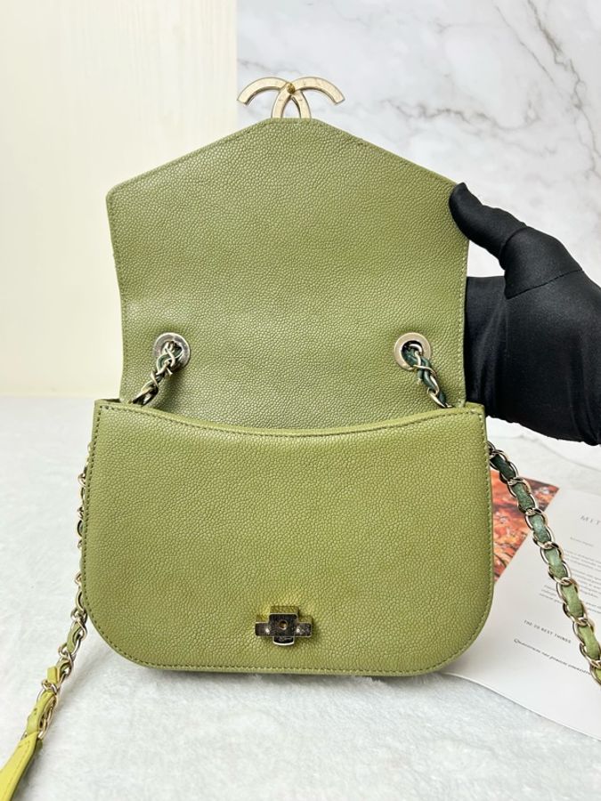 Chanel Paris-Cuba 荔枝紋皮革手提包間背包-25