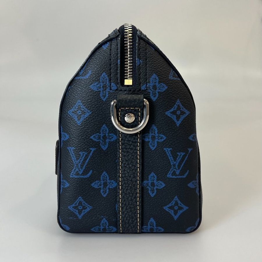 LV M46339 藍皮革CITY KEEPALL肩背包-2
