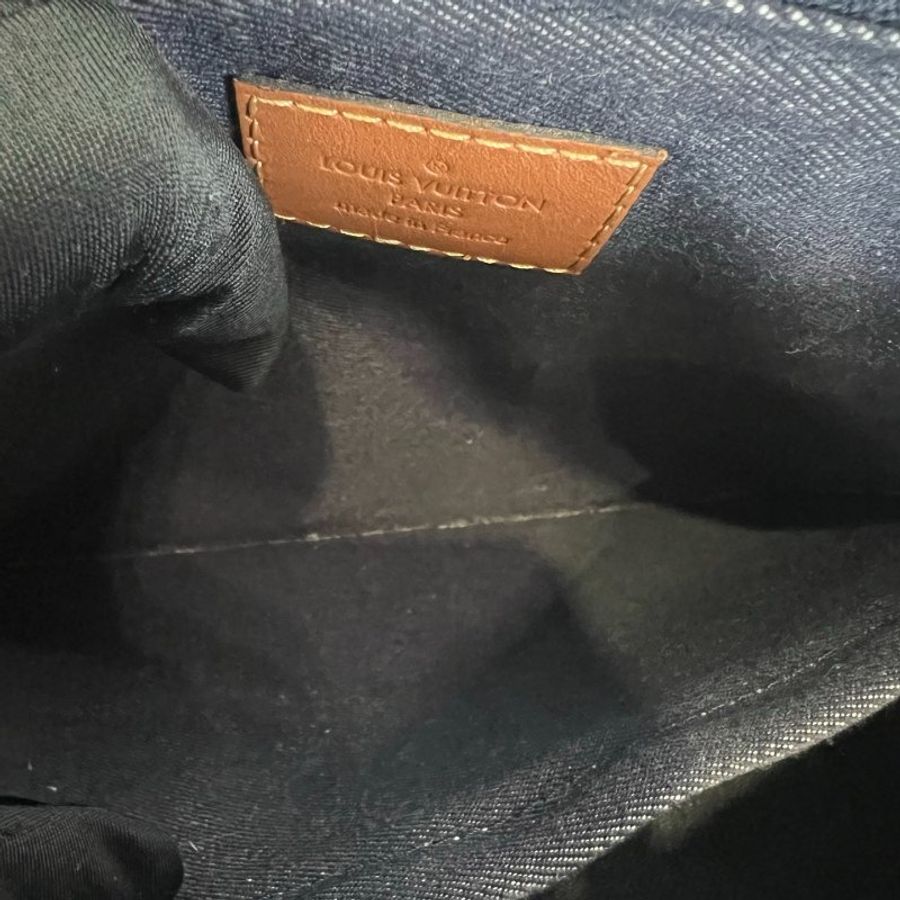 LV M46339 藍皮革CITY KEEPALL肩背包-7