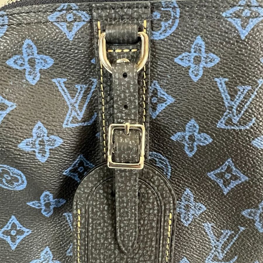 LV M46339 藍皮革CITY KEEPALL肩背包-10