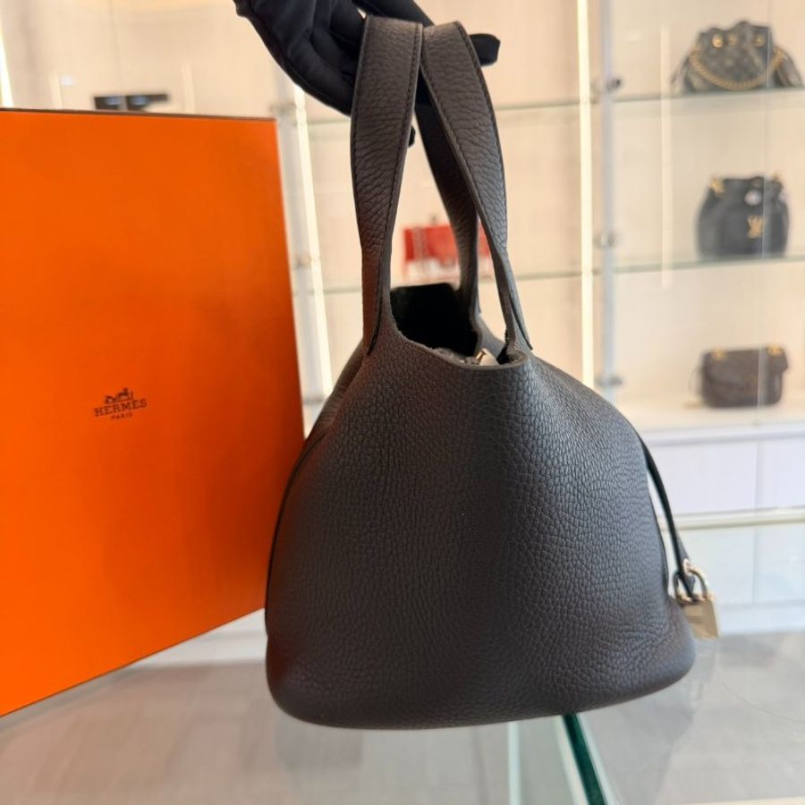 *SHIHNA名牌精品* HERMÉS Picotin 18 黑銀釦 Z刻-2