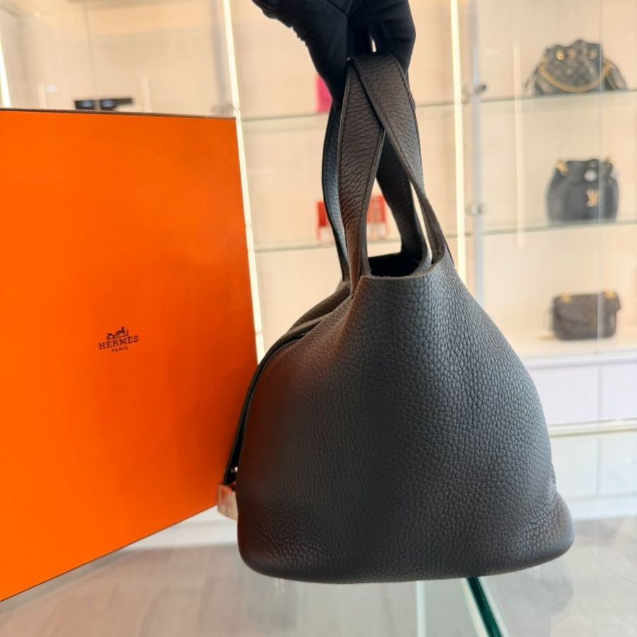 *SHIHNA名牌精品* HERMÉS Picotin 18 黑銀釦 Z刻-3