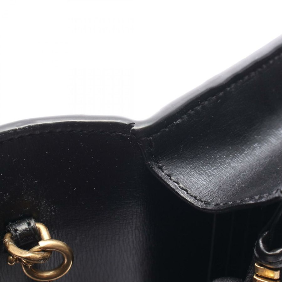 SAINT LAURENT PARIS SUNSET 斜背單肩手提包 533026 黑色皮革 二手-6