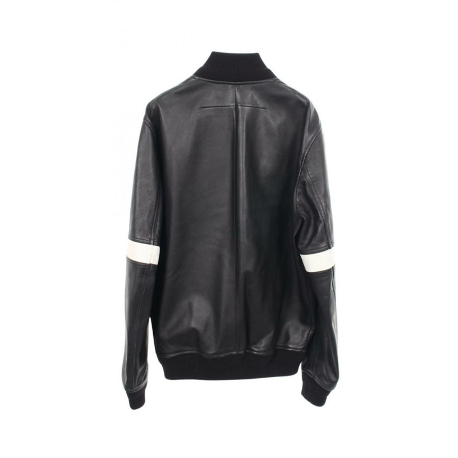 紀梵希 (GIVENCHY) 星形貼片 Stajan Blouson #46 BM00066003 皮革羊毛尼龍 黑色 二手-1