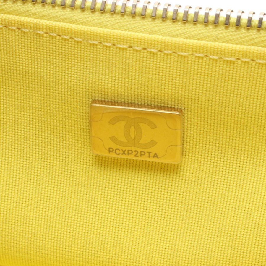 香奈兒 (CHANEL) 絎縫鏈條斜背包 AS3228 皮革 黃色 二手 金色五金-4