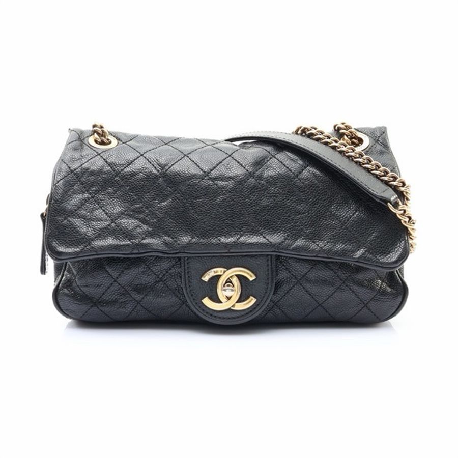 Chanel • 經典黑金荔枝牛皮Cf 30機場包-3