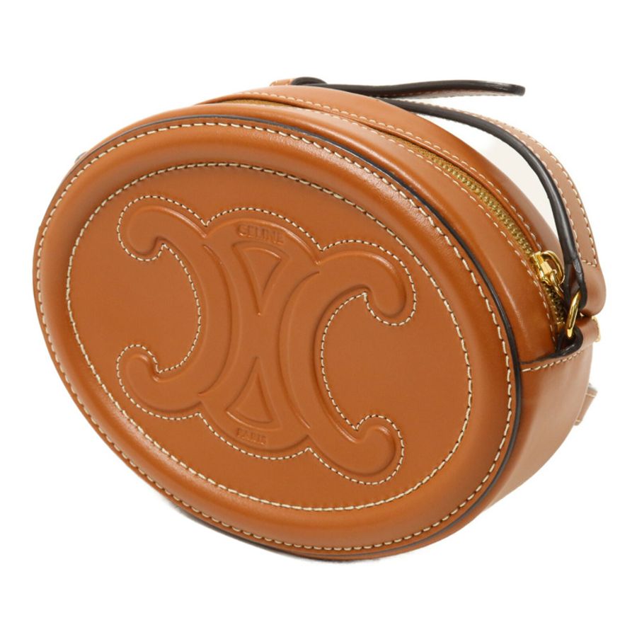 CELINE 牛皮皮革Triomphe Oval肩背袋-2