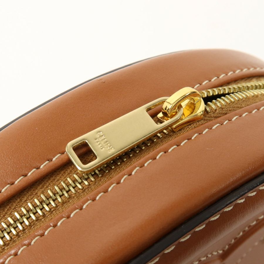CELINE 牛皮皮革Triomphe Oval肩背袋-9