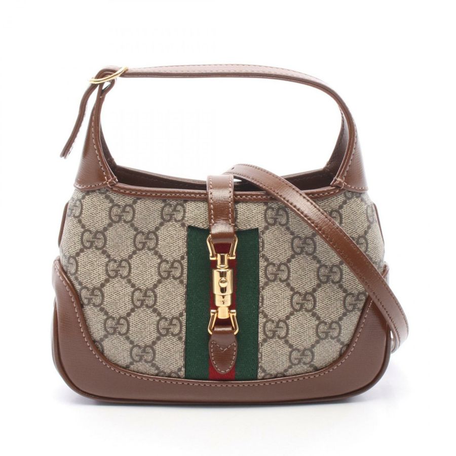 GUCCI Jackie 1961 GG Supreme 肩挎包 637092 帆布皮革-0
