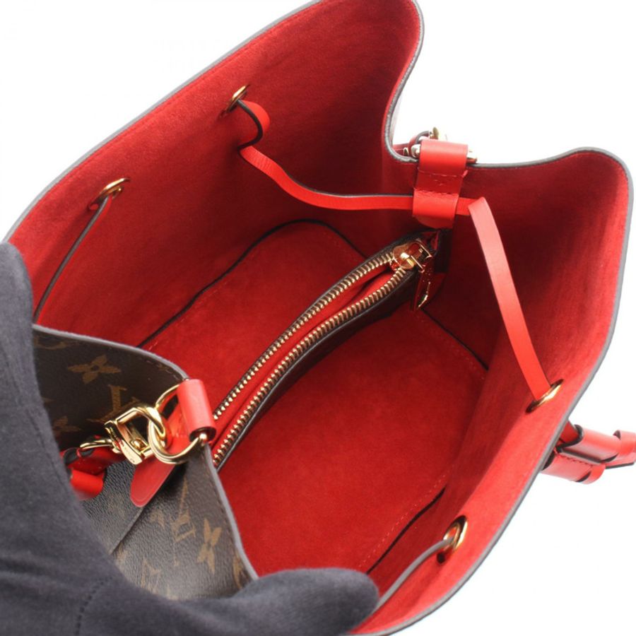 路易威登 Neonoe 肩背包 M44021 Monogram 帆布 Coquelicot 皮革 二手-2