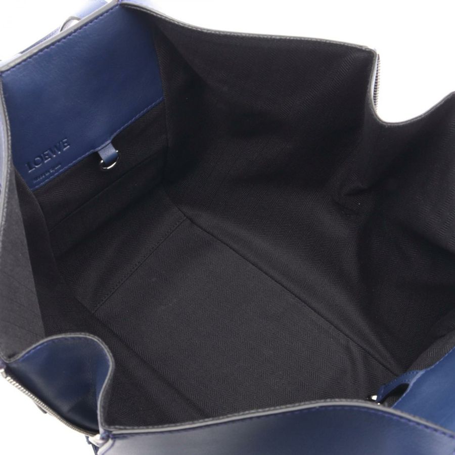 LOEWE HAMMOCK SMALL 單肩斜背包 387 30 S35 皮革 藍色 二手-2