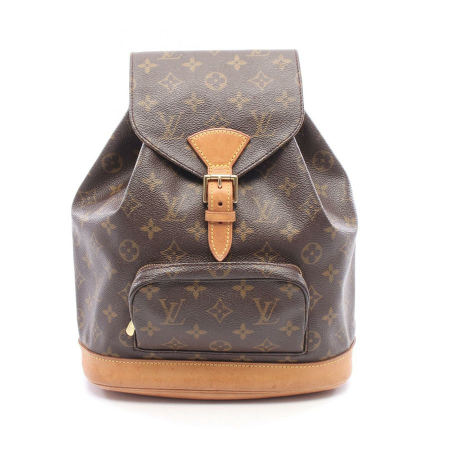 路易威登 Montsouris MM 雙肩包 M51136 Monogram 棕色皮革-0