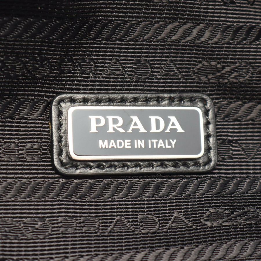 PRADA SAFFIANOSA CUIR 三角形單肩包 2VL039 皮革 藍色 二手 女士-3