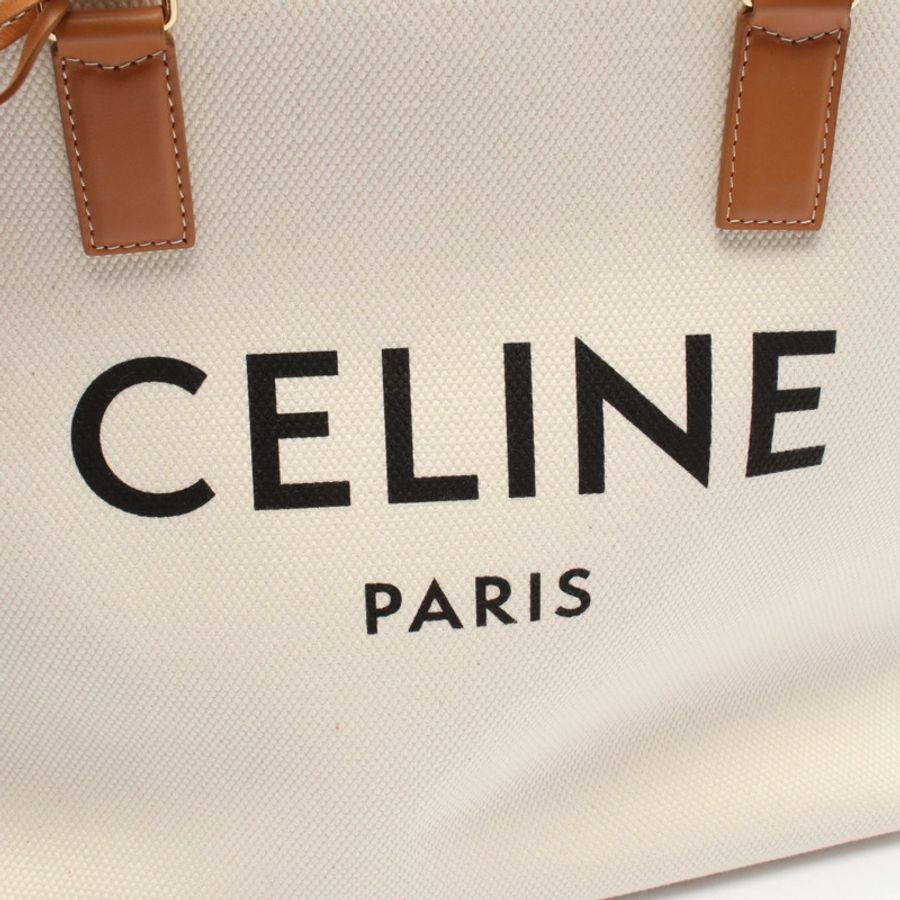 CELINE Horizontal Cabas Tote 肩手提包 192162BNZ.02NT 帆布皮革-3