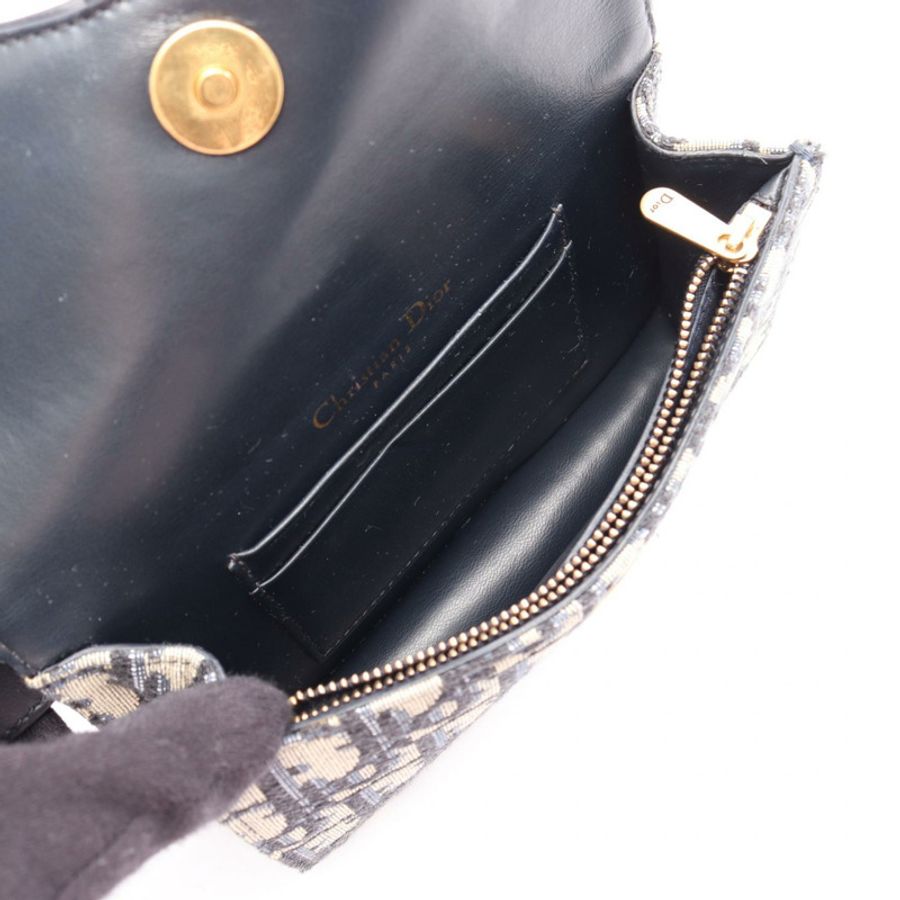 Christian Dior SADDLE Oblique Jacquard 腰包帆布皮革米色-2