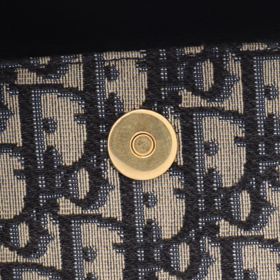 Christian Dior SADDLE Oblique Jacquard 腰包帆布皮革米色-5