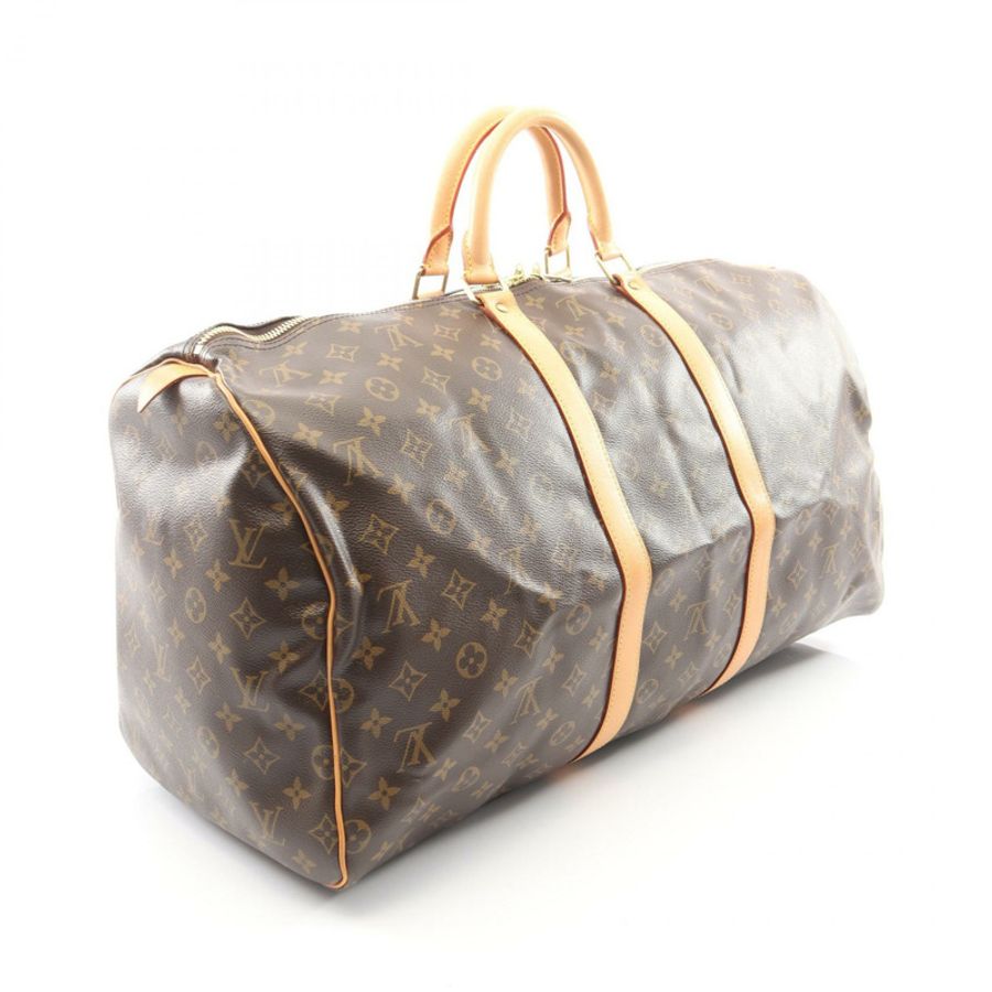 路易威登 Keepall 55 旅行手提包 M41424 Monogram 皮革 棕色 二手-1