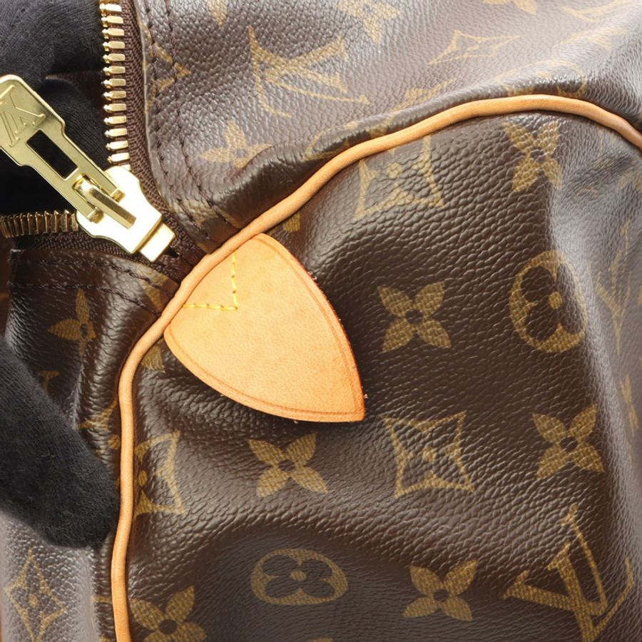 路易威登 Keepall 55 旅行手提包 M41424 Monogram 皮革 棕色 二手-10