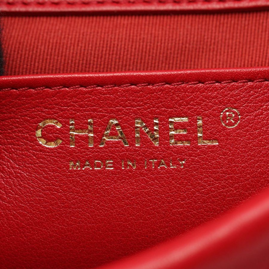 香奈兒 (CHANEL) Matelasse 小號鏈條雙肩包 AS4275 羊皮 紅色 金色五金 二手-3