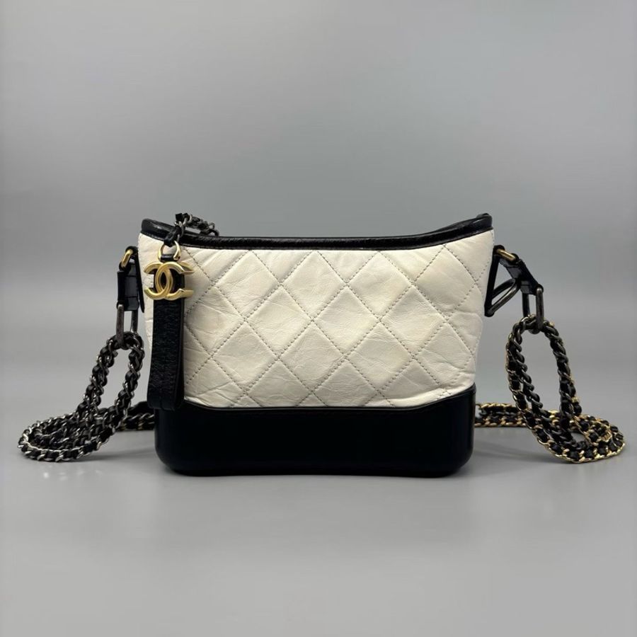 Chanel 香奈兒 菱格紋流浪小號鏈條包 25开-0