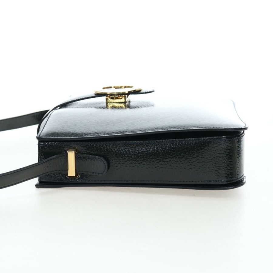【日本直送】CELINE 漆皮肩背包 綠色金色 Auth 191839V-2