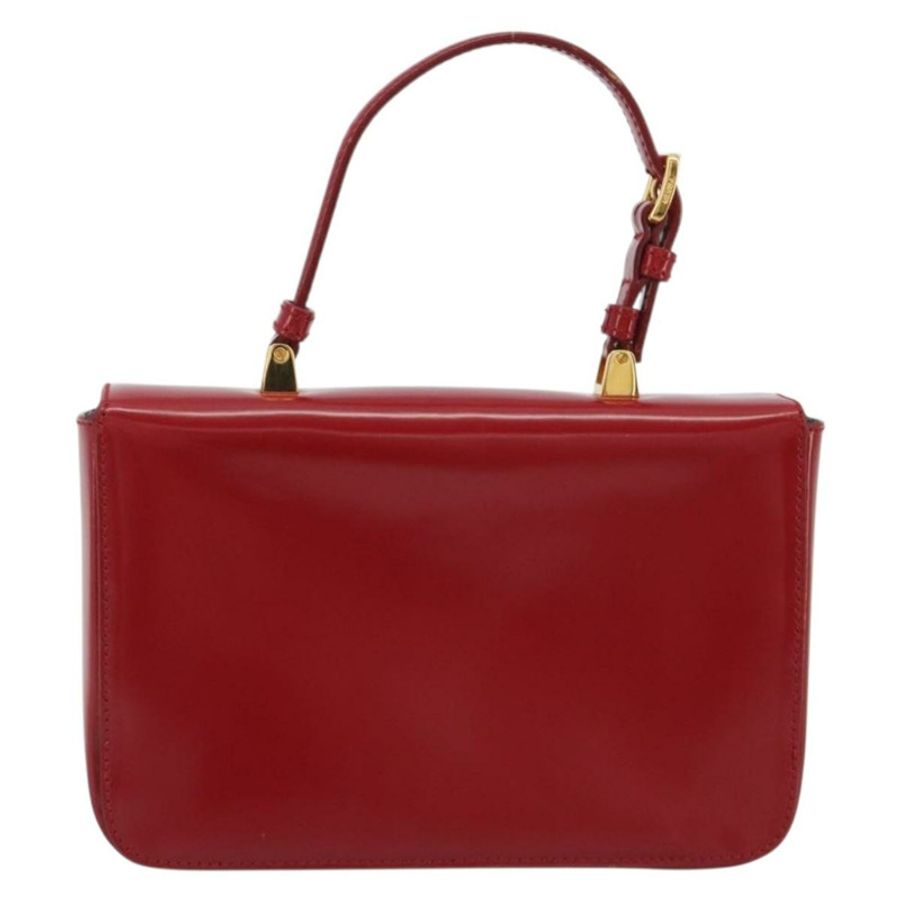 【日本直送】PRADA 手提包 皮革 紅色 金色 正品 192949V-1