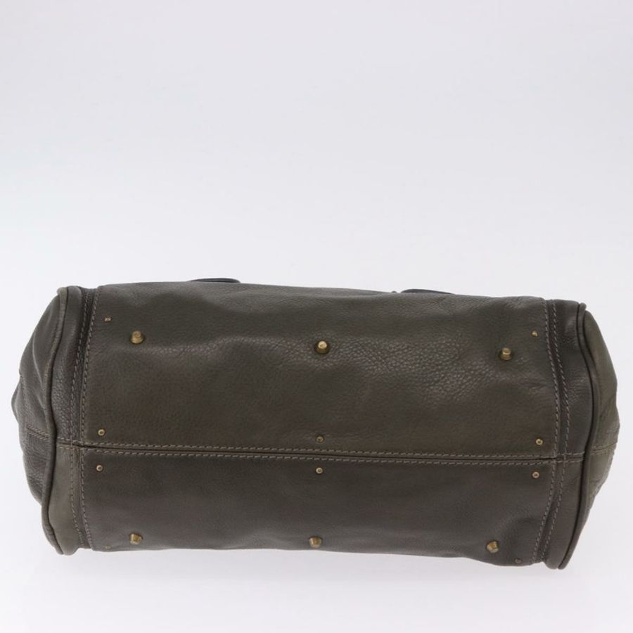【日本直送】Chloe Paddington 手提包，皮革材質，卡其色，銀色/金色，正品 am12204V-4