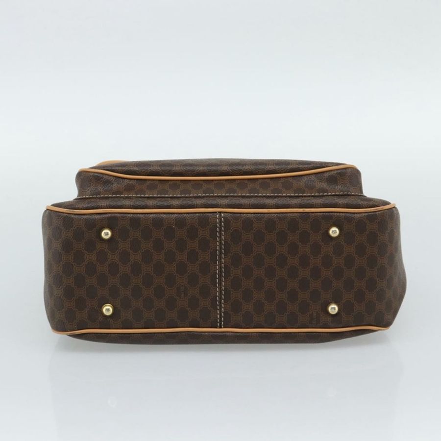 【日本直送】CELINE Macadam帆布手提包 PVC皮革 棕色金色 正品 am12166V-4