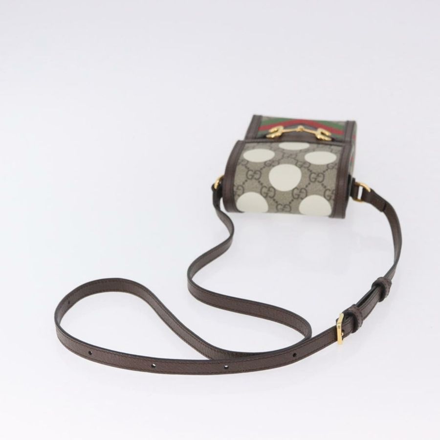 【日本直送】GUCCI GG Supreme 肩背包 PVC 米色 金色 625615 正品 193018V-6