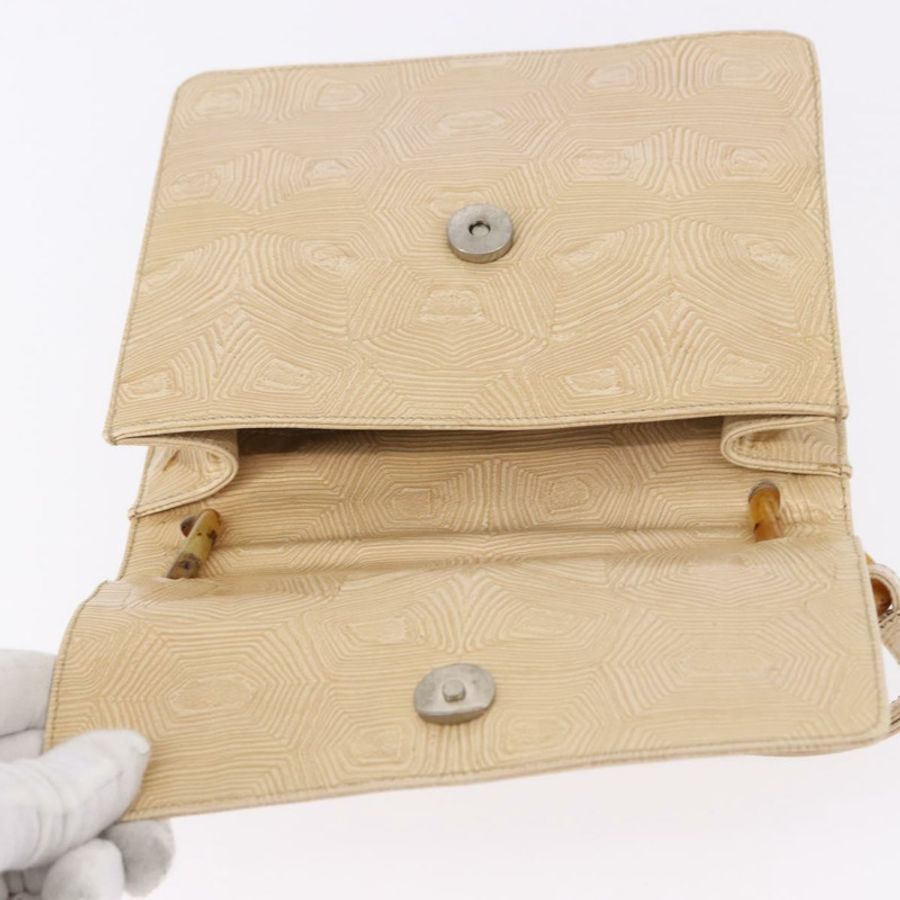 【日本直送】PRADA Tartaruga 壓紋皮革象牙銀色手提包,正品編號 192493A-8