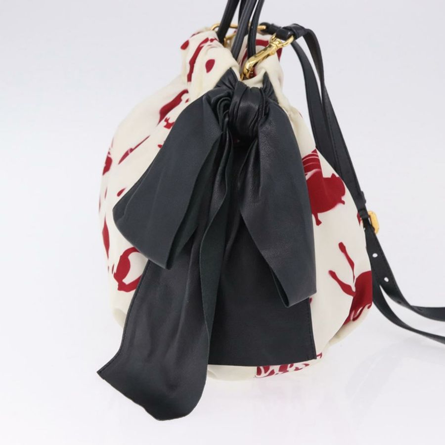 【日本直送】PRADA 單肩包 尼龍 2way 白色 金飾 正品 193341V-3