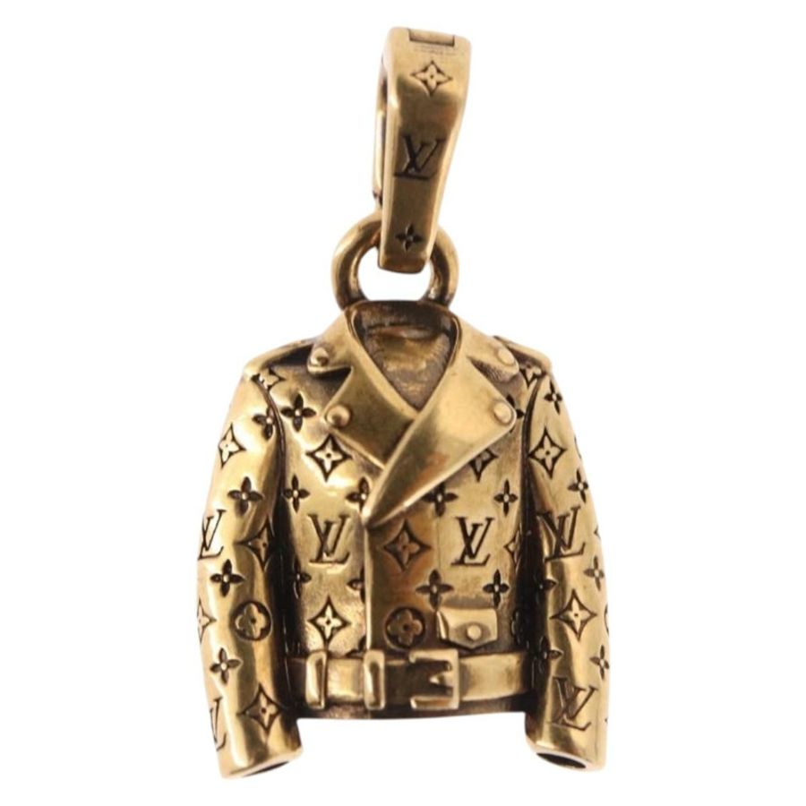 【日本直送】路易威登 (LOUIS VUITTON) LV 夾克吊飾,金屬金色 M03076,LV 正品,編號 195618M-1
