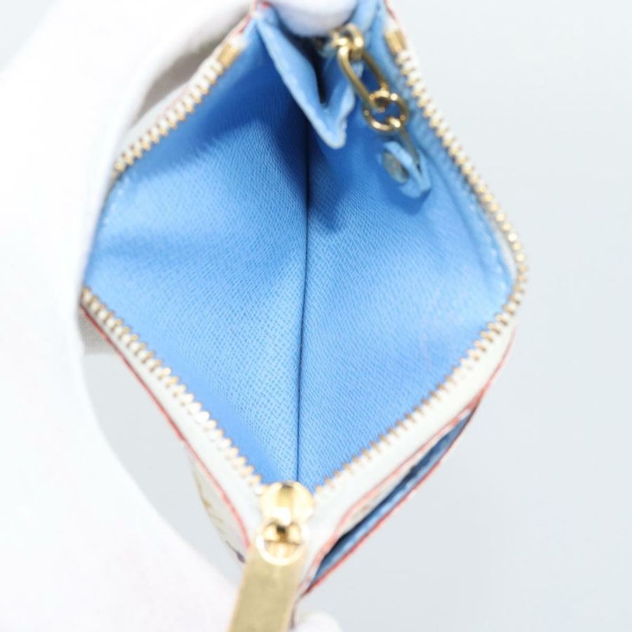 【日本直送】路易威登 Monogram Multicolor Pochette Cles NM 白色 M93733 LV Auth 195617V-9