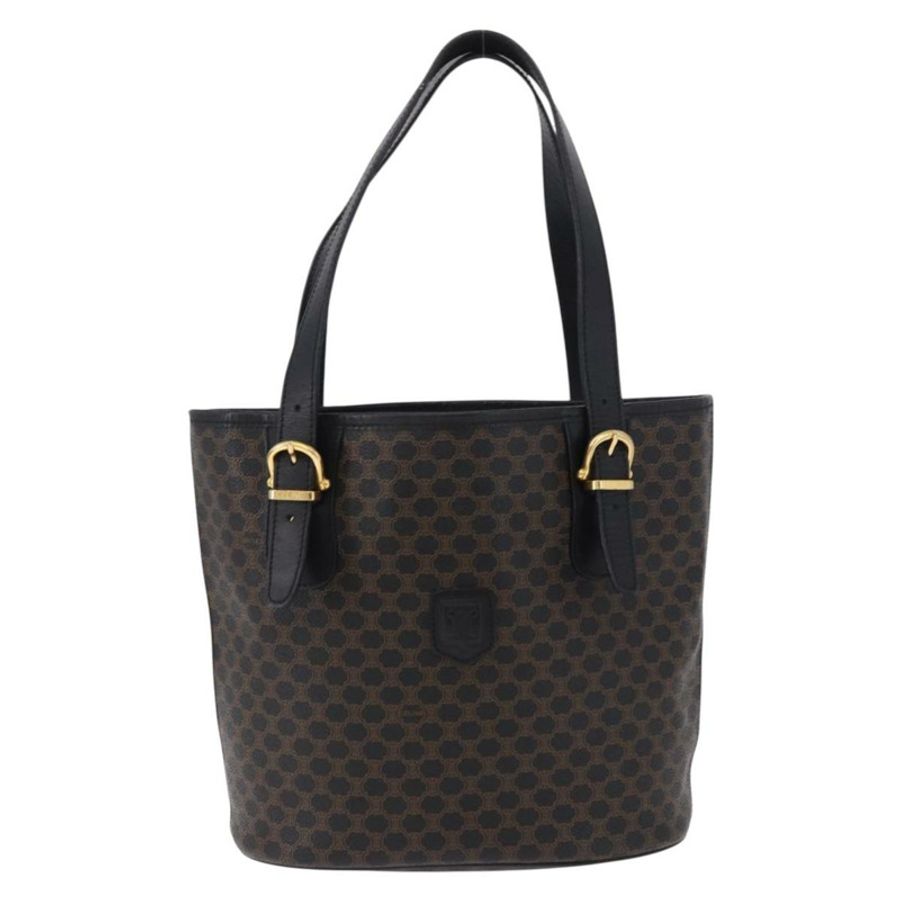【日本直送】CELINE Macadam帆布托特包 PVC皮革 黑色金色 正品 194870V-12