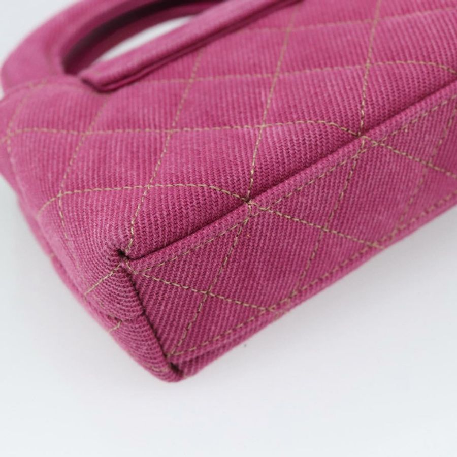 【日本直送】香奈兒 (CHANEL) Matelasse Chain Shoulder Pouch Canvas 2way Pink Gold CC Auth 195334V-12